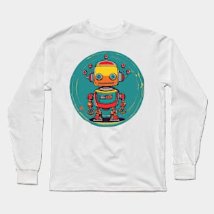 Cute Robot Long Sleeve T-Shirt